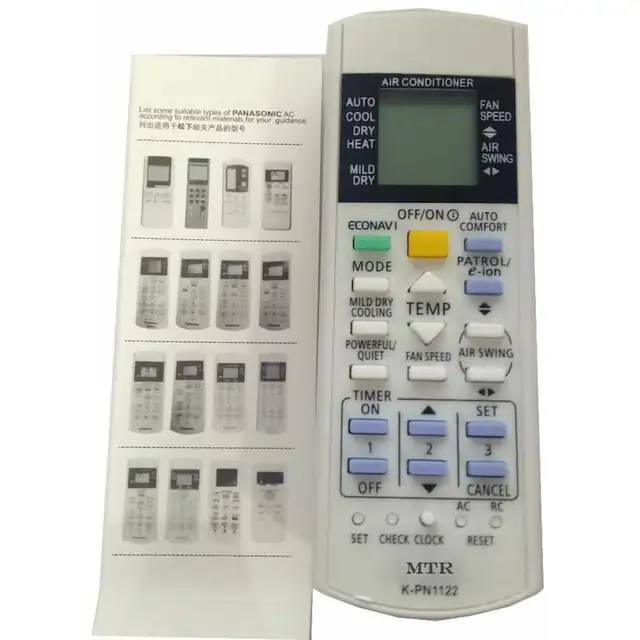 Telecomanda universala pentru aer conditionat, K-PN1122, compatibil cu Panasonic/Xia, alb