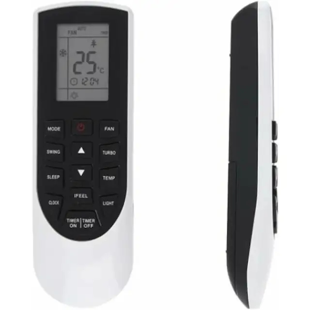 Telecomanda alternativa pentru aer conditionat Gree YAN1F1, 1 canal, frecventa 433 MHz, negru/alb, 17.5x5.5x1.9cm