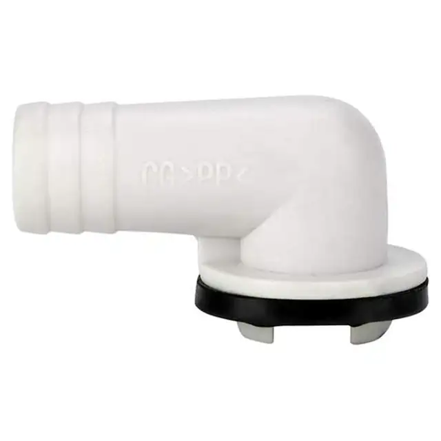 Conector furtun scurgere aer conditionat Jormftte, 19mm, material ABS, unghi drept