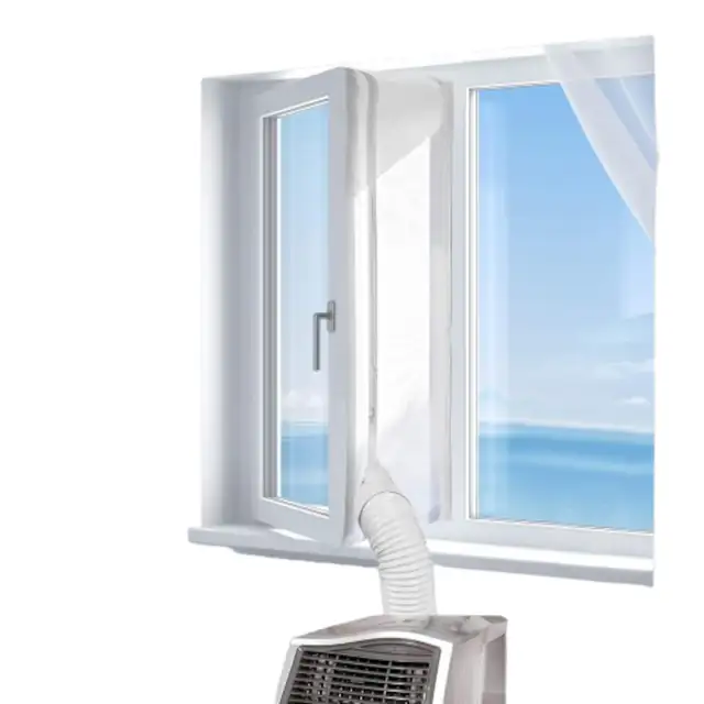 Furtun universal pentru sigilarea feronerie pentru aer conditionat portabil si uscator de rufe, 400 cm, compatibil cu orice aparat de aer conditionat mobil, usor de instalat