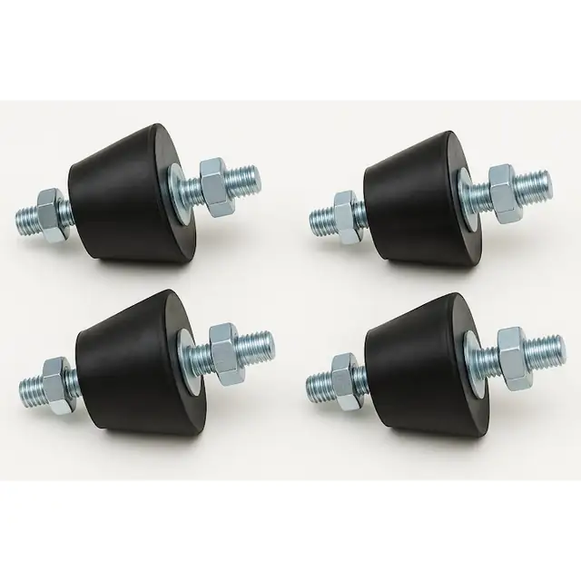 Set 4 Picioare Antivibrante Aer Conditionat, M8, Cu Piulite si Saibe Incluse