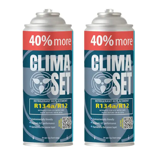 Set 2x ClimaSet agent frigorific R134a 235g, pentru climatizare auto, eficient, sigur