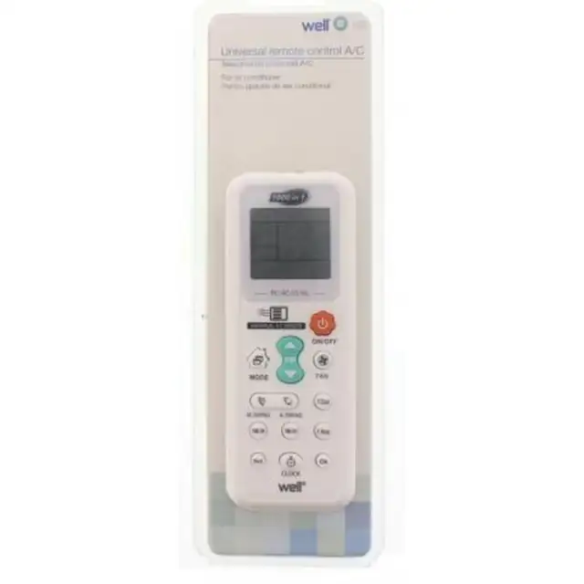 Telecomanda universala pentru aparate de aer conditionat Well RC-AC-AIRLOAD-WL, 1000 modele presetate, Alb