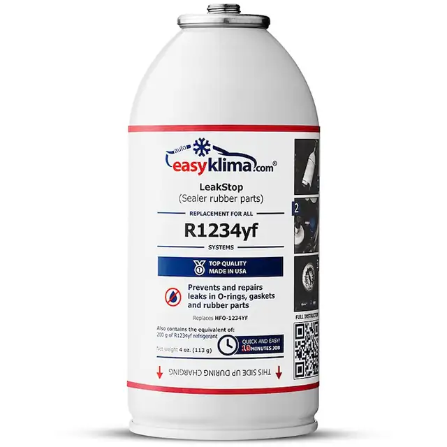 Etansant pentru aer conditionat auto EasyKlima LeakStop R1234yf etansator pentru piese de cauciuc pentru masinile din 2017 pana in prezent