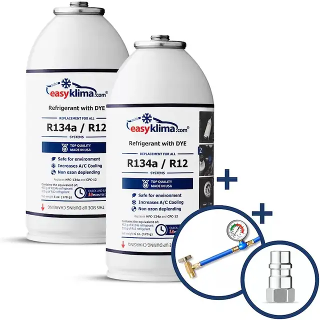 Kit EasyKlima + gaz pentru aer conditionat auto + adaptor retrofit