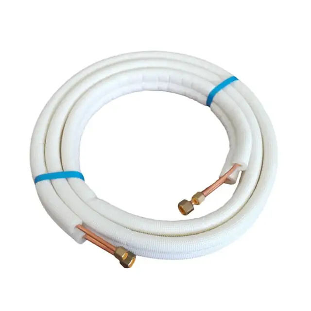 Kit 3m teava cupru pentru aer conditionat 1/4 (6.35 mm)-1/2 (12.7 mm) grosime teava 0.7 mm, izolatie 6mm