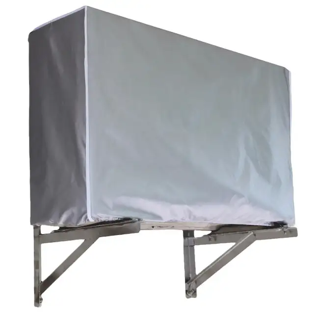Husa pentru aer conditionat, 86x35x60 cm, protectie la soare/ploaie/praf, invelis cu cinci fete, argintiu