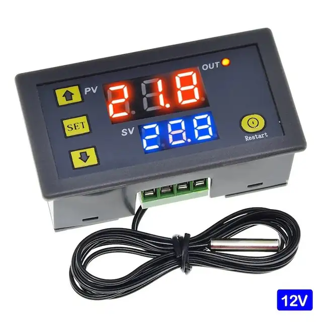 Termostat electronic digital W3230, DC 12V, controler regulator de temperatura