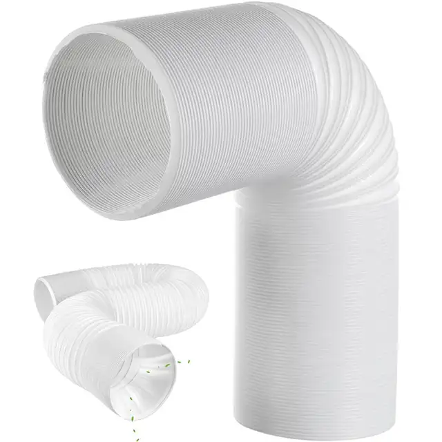 Hose de evacuare pentru aer conditionat, 150mm, 2m, alb, material PP