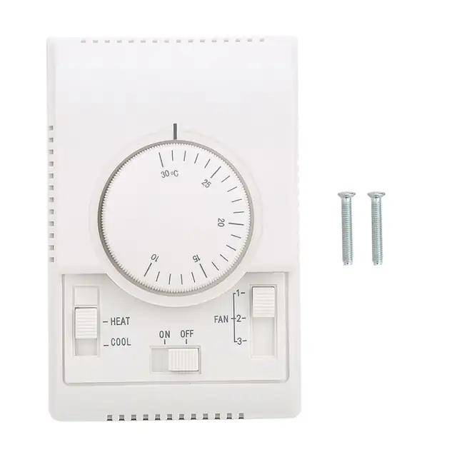 Termostat mecanic pentru aer conditionat, 10-30°C, montare pe suprafata, 220V, metal