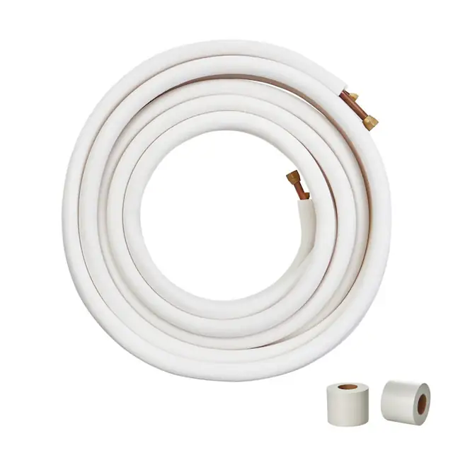 Set Mini Split Line 15240mm, tevi cupru 9, 5 si 15, 9mm OD, izolatie trei straturi, pentru aparate aer conditionat sau pompe incalzire, incluse benzi ambalare