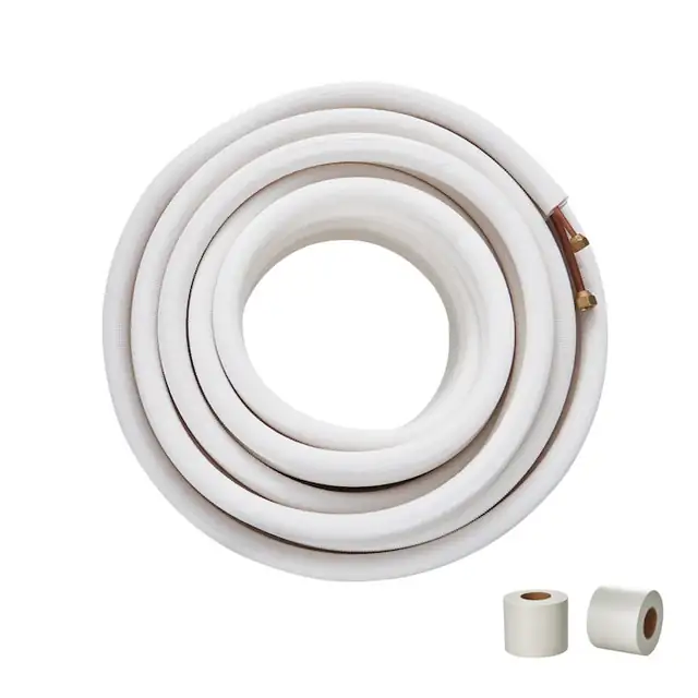 Set Mini Split Line 15240mm, Tevi Cupru 6, 4/9, 5 mm OD, Izolatie Trei Straturi, HVAC, Pentru Aer Conditionat Mini Split si Pompe Incalzire, cu Benzi de Ambalare