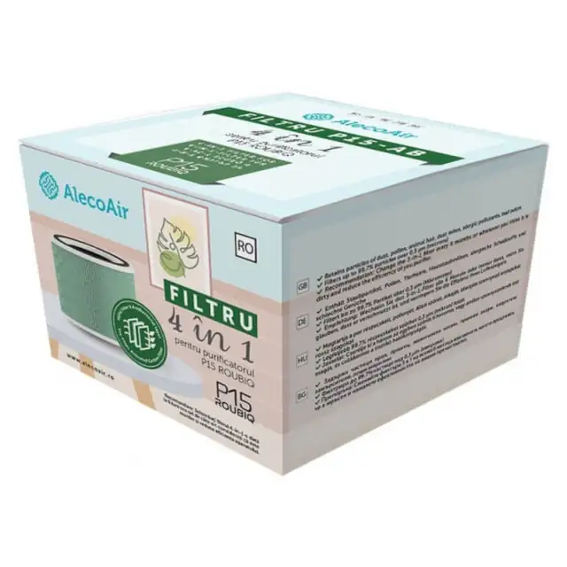 Filtru 4 in 1 cu strat antibacterian compatibil cu purificatorul AlecoAir P15 Roubiq
