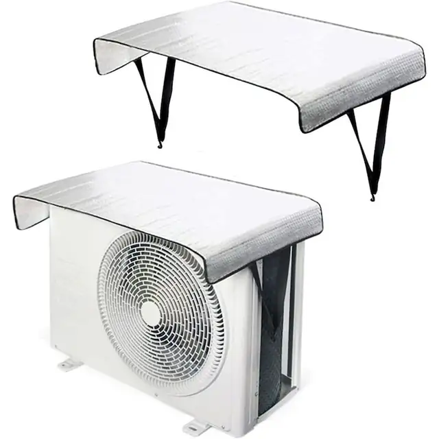 Set 2 huse pentru unitati exterioare de aer conditionat, protectie waterproof, aluminiu, 95x47cm, multicolor