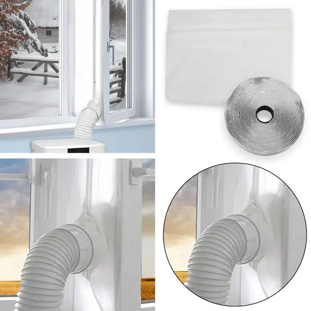 Kit de Ventilatie pentru Aer Conditionat Portabil, Enforose, Lungime Ajustabila, Impermeabil, 400cm