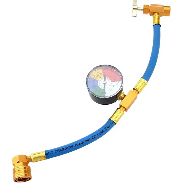 Furtun alimentare freon R134A, cu manometre pentru climatizare, Tovbmup, 1/2"