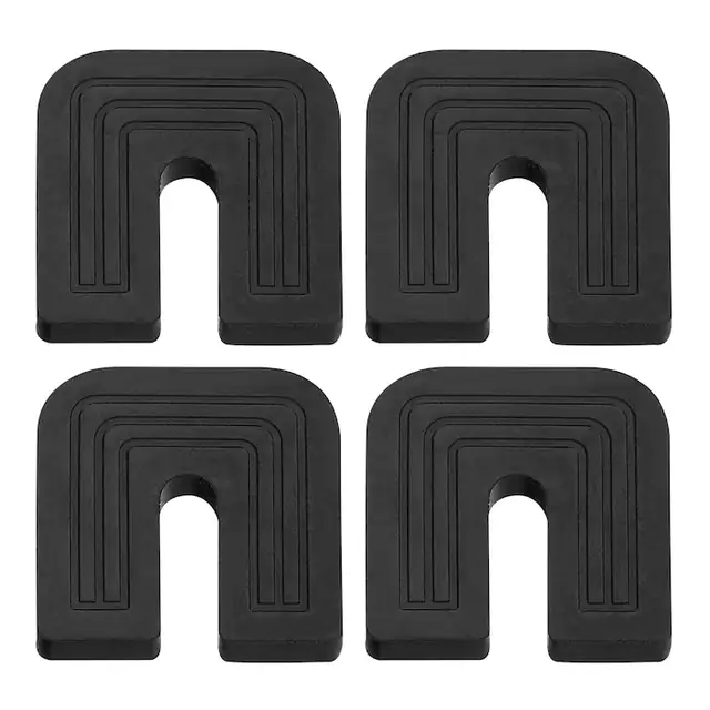 Set 4 Paduri Anti-Vibratie pentru Aer Conditionat, TREXORA, Design U, Material Durabil, Colorat Negru