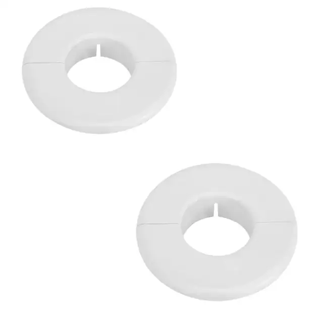 Set 2 Capac inel astupare gaura aer conditionat, protectie si mascare traseu frigorific, PVC, Detasabil, pentru 53mm~70mm, Inaltime 25 mm, Alb