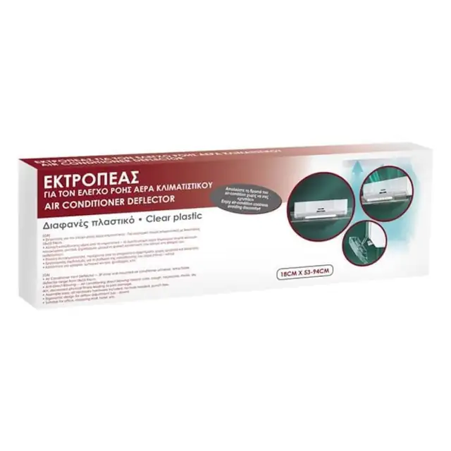 Deflector de aer conditionat, Lungime reglabila 53-94 cm, Latime 18 cm, Transparent