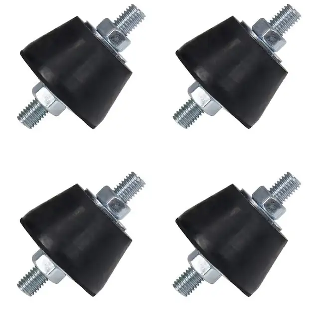 Set 4 tampoane anti-vibratie pentru unitate exterioara aer conditionat, AYSTOAYS®, Usor de instalat, Cauciuc, la uzura, Anti-alunecare, Universal, Negru