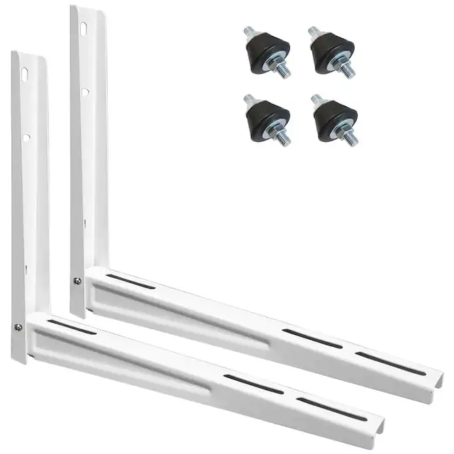 Pachet accesorii montaj unitate exterioara AC 9000-12000 BTU - set 2 console sustinere si 4 tampoane antivibratii