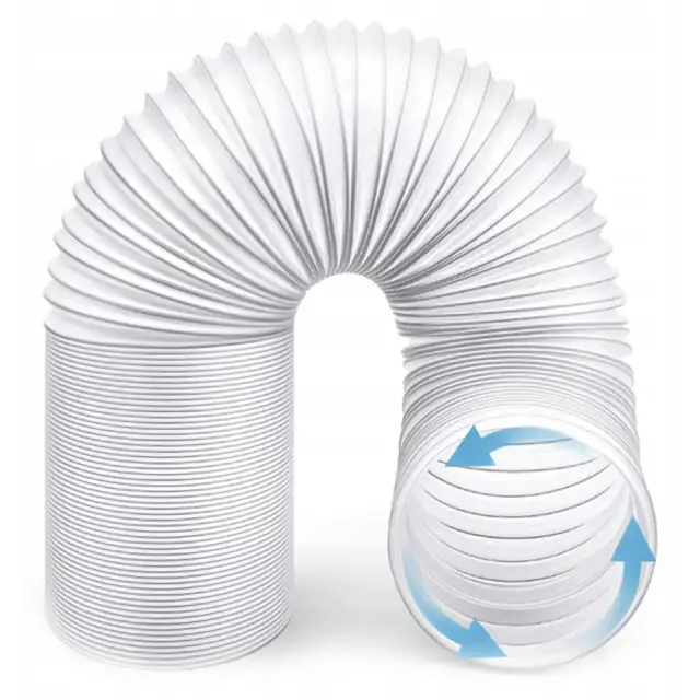 Teava flexibila pentru aparate de aer conditionat, FlowMax, 15 cm, 3 m, alb, material PVC, rezistenta la temperaturi ridicate