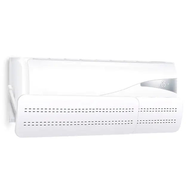 Deflector aer condiționat alb, reglabil 52-92cm, montare ușoară