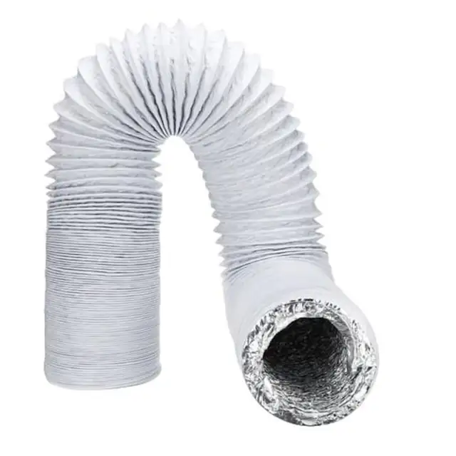 Tub de evacuare PVC pentru aer conditionat, 3m, diametru 15cm, alb/argintiu