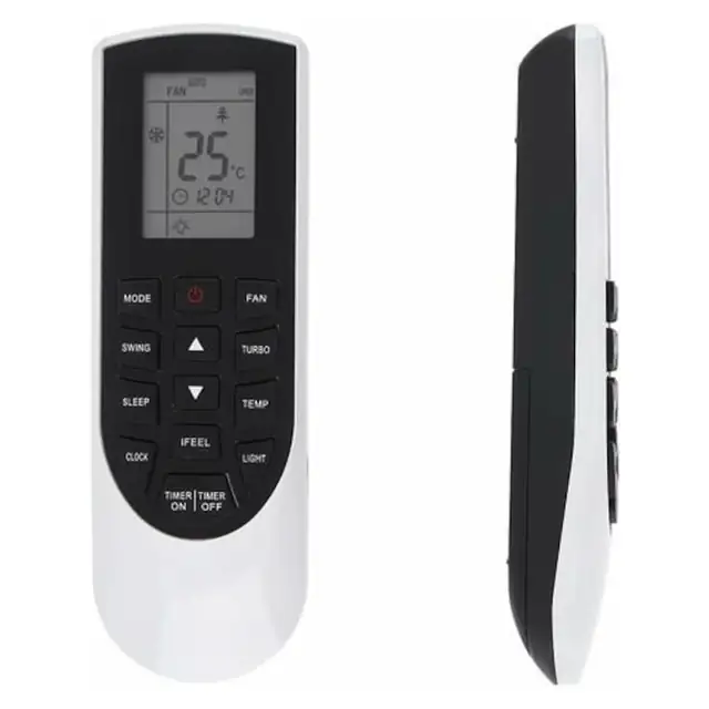 Telecomanda alternativa pentru aer conditionat Gree YAN1F1, 1 canal, frecventa 433 MHz, negru/alb, dimensiuni 17.5x5.5x1.9cm
