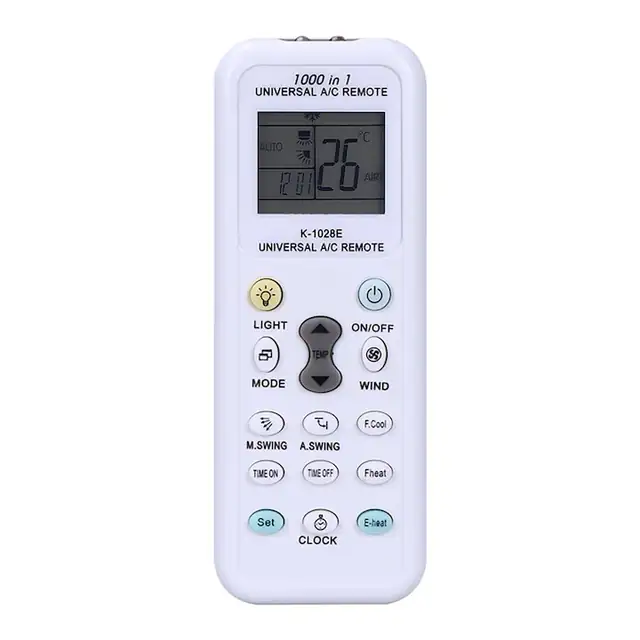 Telecomanda universala pentru aer conditionat, alb, usor de utilizat, din material PP