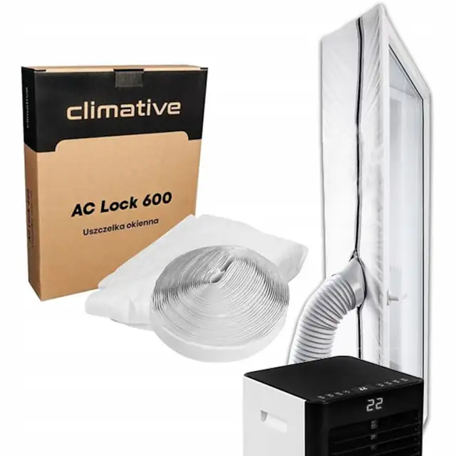 Garnitura de etansare pentru aer conditionat portabil, Climative, 600cm, alb