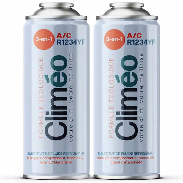 Climeo 3in1 2x400ml - Agent frigorific ecologic + GARNITURA R1234yf | Service independent de aer conditionat