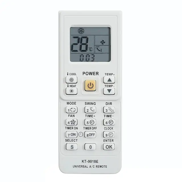 Telecomanda universala pentru aer conditionat LG Aux KT-9018E, alb, 8x4cm