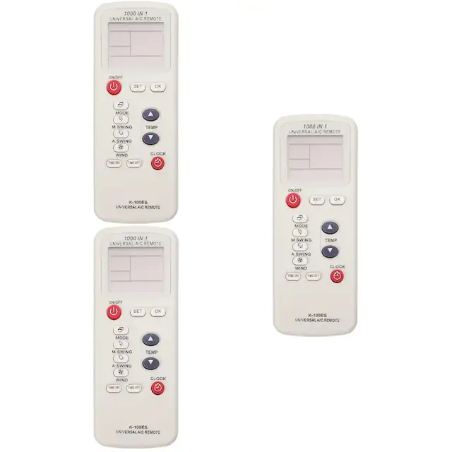 Telecomanda universala pentru aer conditionat, 13.50x5.50x2.00cm, display LCD, set de 3 bucati