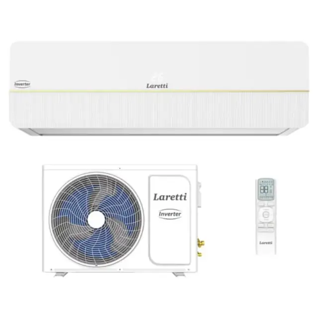 Aparat de aer conditionat cu invertor Laretti LR-09WF Gold Line, 9000 BTU, 25 m², Dezumidificare, Wi-Fi, R-32, Alb