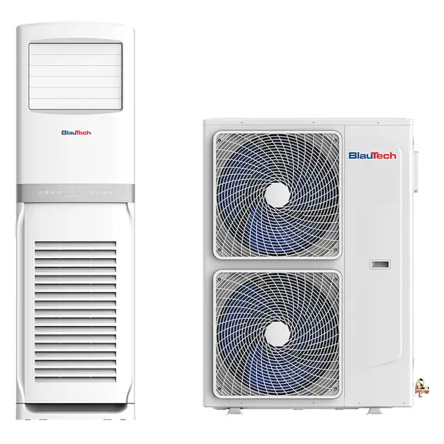 Aparat de aer conditionat tip coloana, 48000 BTU, 15 kW, flux de aer 4D, iesire de aer puternic, functie autodiagnoza, programator, mod dormitor, telecomanda, Blautech Premium Plus