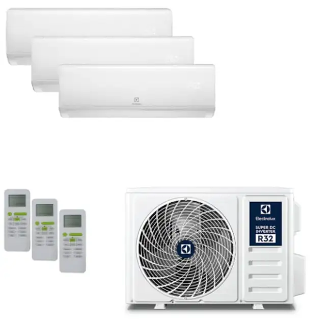 Aer conditionat Multisplit Electrolux, 3 unitati interioare 7000 BTU cu unitate exterioara de 21.000BTU, clasa A++, INVERTER, R32