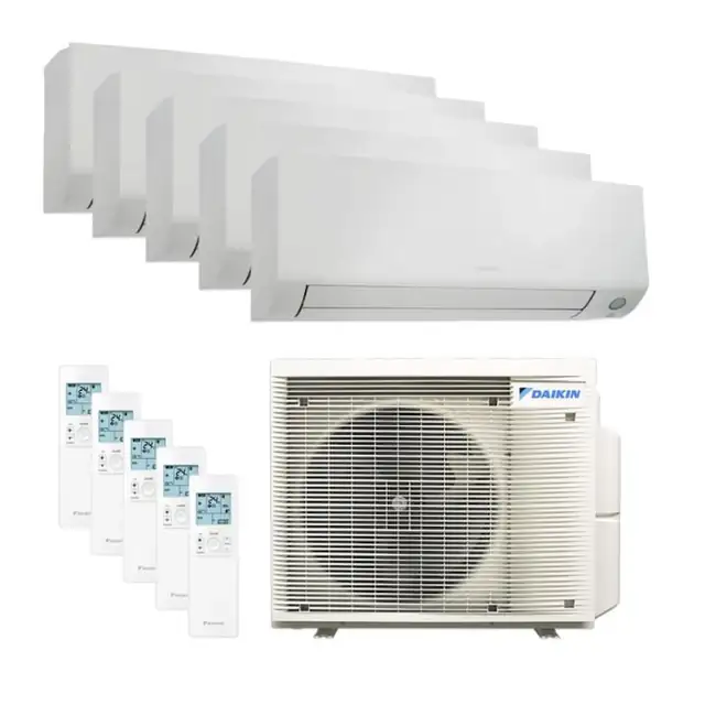 Aparat de aer conditionat multisplit Daikin Perfera cu cinci unitati interne Perfera FTXM-A, 4 x 7000 BTU, 1 x 12000 BTU, Unitate externa 31000 BTU, Alb