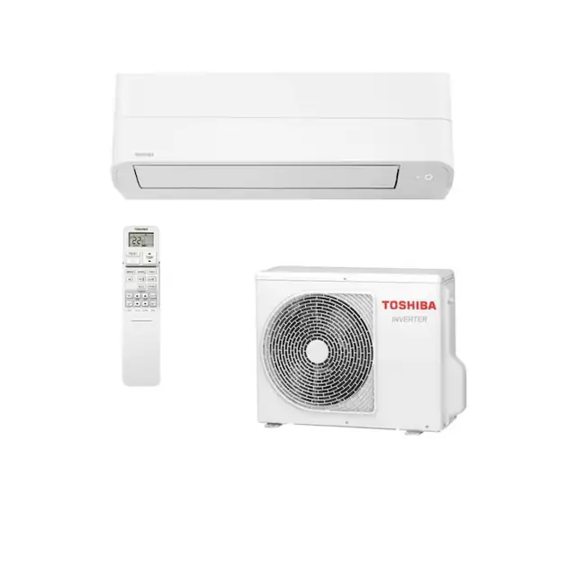 Aparat de aer conditionat cu invertor Toshiba Essento RAS-B18B2KV2G-E + RAS-18B2AVG-E2, 18.000 BTU, 35 m², R-32, A++, Alb