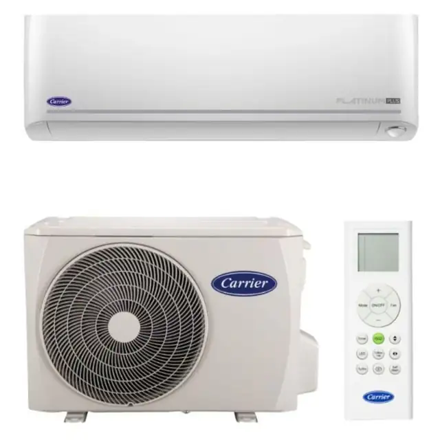 Aparat de aer conditionat Carrier Platinum Plus, Inverter 9000 BTU, Auto Restart, Auto-Curatare, Wi-Fi, Alb
