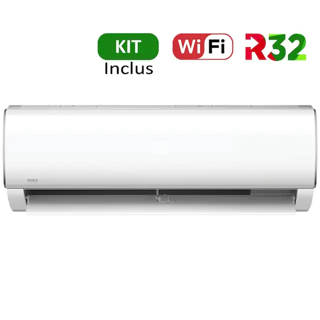 Aer conditionat Vivax ACP‐12CH35AEMI M-Design R32, Wi-Fi, Kit de instalare inclus, Inverter, 12000 BTU/h, Clasa A++, ecran LCD, Pornire silentioasa, Sleep mode, Turbo mode, Timer, Protectie Anti-Inghet, Autocuratare