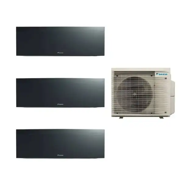 Aparat de aer conditionat multisplit Daikin Bluevolution cu trei unitati interne Emura 9000 BTU, 9000 BTU si 12000 BTU Black, Unitate Externa 24000 BTU