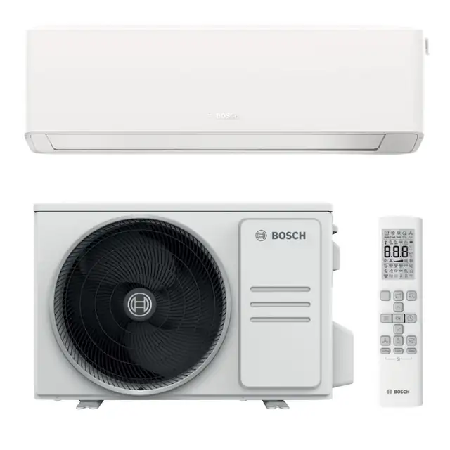 Aparat de aer conditionat Bosch Climate 7000i, 18000 BTU Wi-Fi, Clasa A+++/A++, functie Save Plus, functie Power Control, Wind Avoid Me,3D Airflow, i-Clean, Follow me, alb