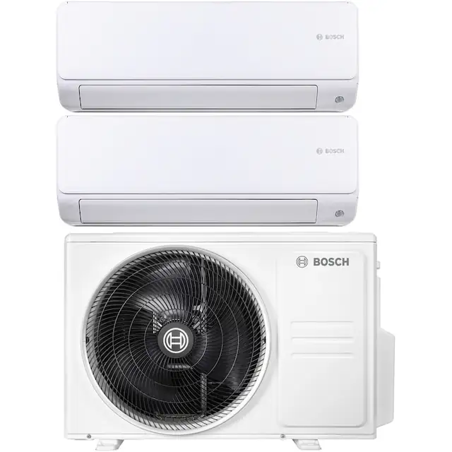 Aparat de aer conditionat multi-split Bosch Seria 6000i, 9000 + 12000 BTU, unitate externa 18000 BTU, Clasa A++/A+, Wi-Fi Ready