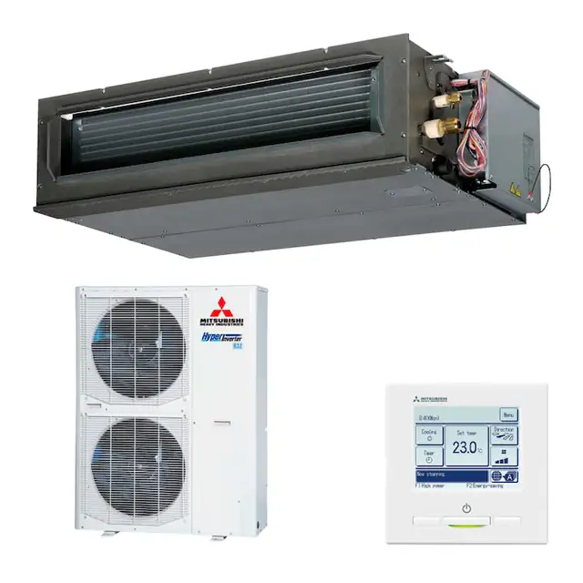 Aparat de aer conditionat tip duct de presiune ridicata trifazat Mitsubishi Heavy Industries 48000 BTU FDU140VH-FDC140VSX-W Inverter R32