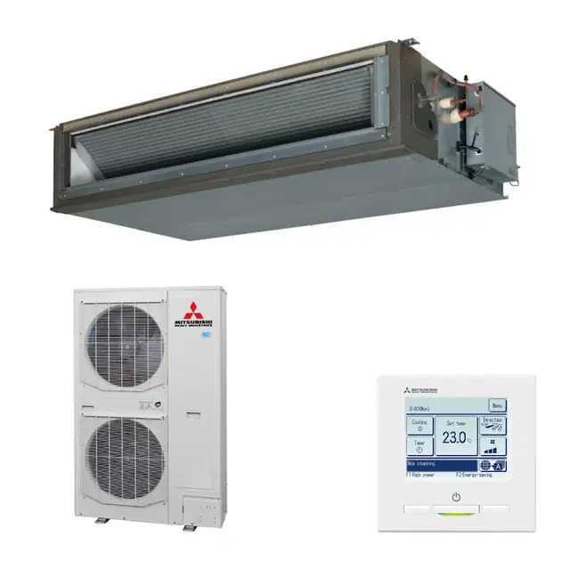 Aparat de aer conditionat tip duct de presiune ridicata trifazat Mitsubishi Heavy Industries 95000 BTU FDU280VH-FDC280VSA-W Inverter R32