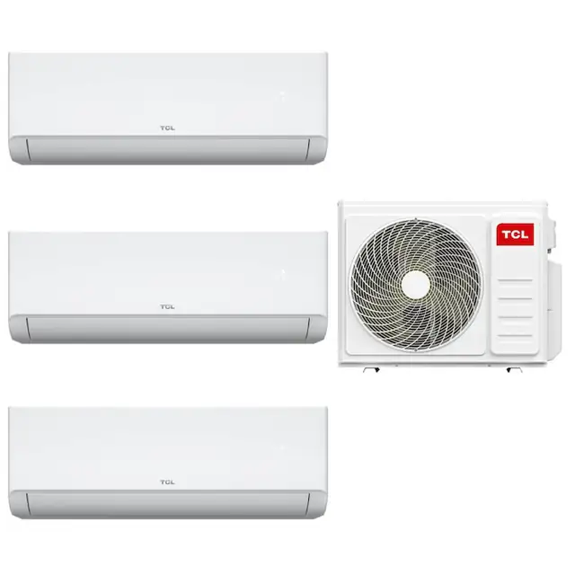 Aparat de aer conditionat multisplit TCL cu doua unitati interne FMA 12000 BTU si una de 9000 BTU