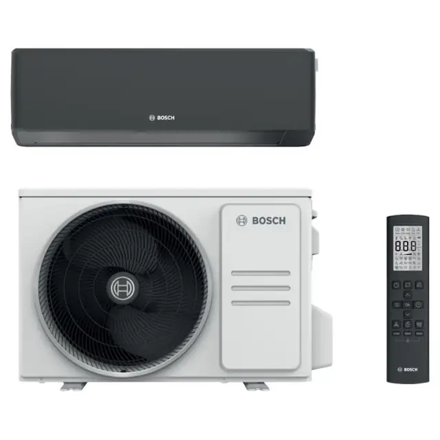 Aparat de aer conditionat Bosch Climate 7000i, 14000 BTU Wi-Fi, Clasa A+++/A+++, functie Save Plus, functie Power Control, Wind Avoid Me, 3D Airflow, i-Clean, Follow me, negru