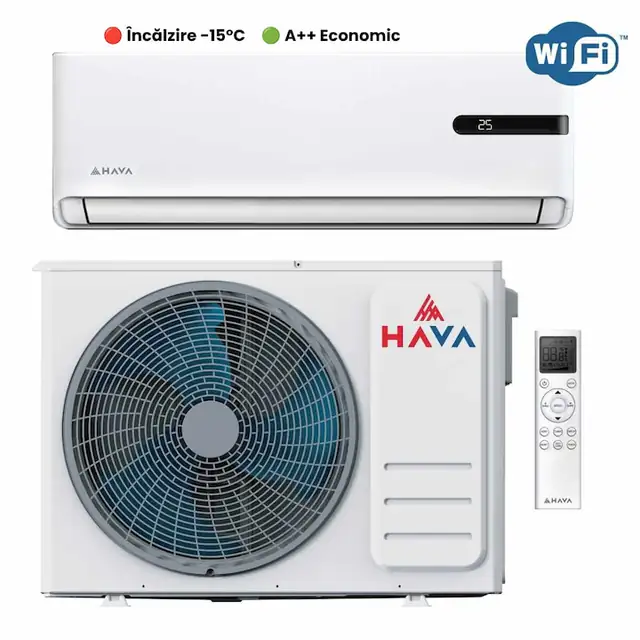 Aer conditionat Hava ComfortMax, Wi-Fi, 12000 BTU, clasa energetica A++, 30-35mp