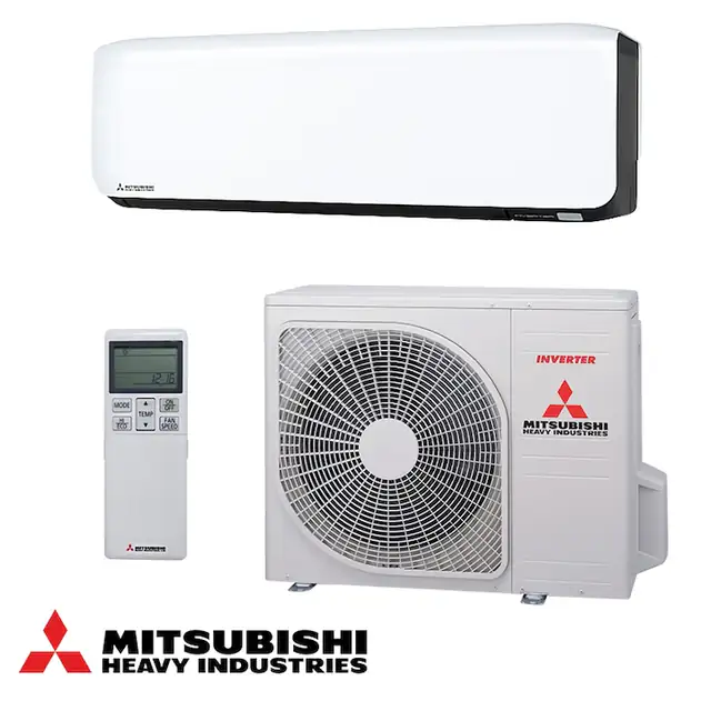 Aparat de aer conditionat cu invertor Mitsubishi Heavy Industries SRK50ZS-WFB + SRC50ZS-W, 18.000 BTU, 36 m², Wi-Fi, R-32, Alb/Negru